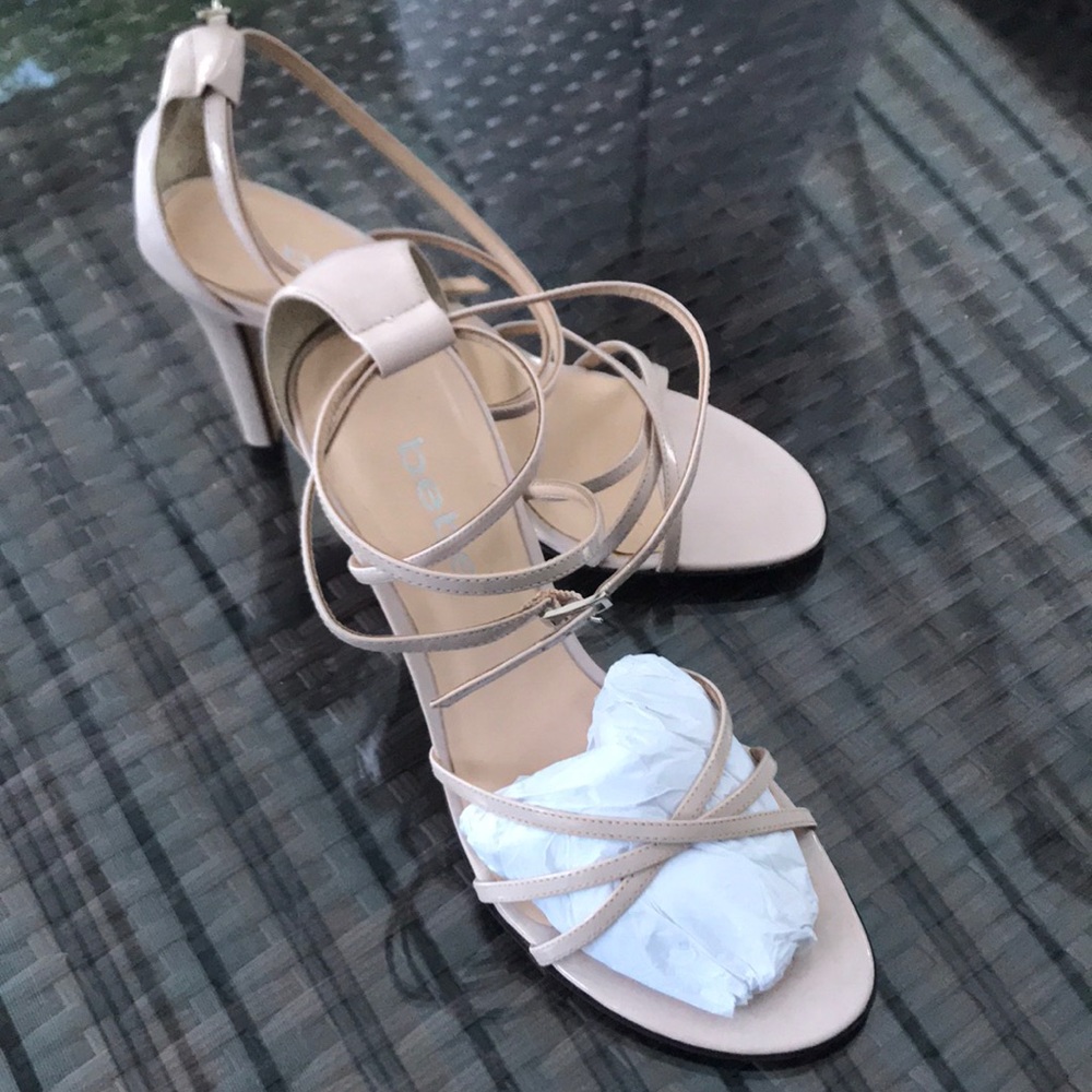 Vintage Bebe Buff Nude Strappy Heels👡👡